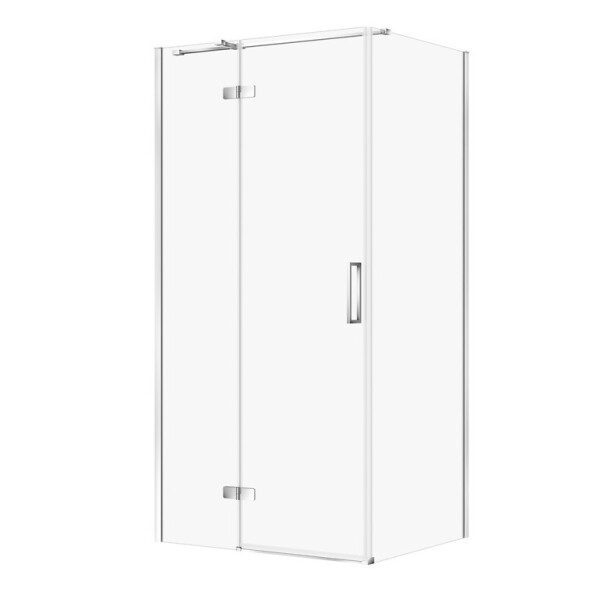 CERSANIT - Sprchový kout JOTA s panty, chrom, 100x80x195, levý, čiré sklo S160-032