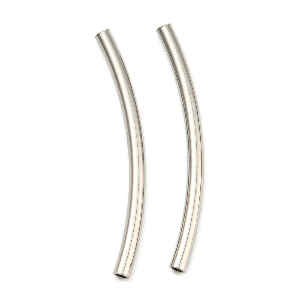 Zaoblená trubička z nerezové oceli - platinová - 30 x 2 mm - 1 ks