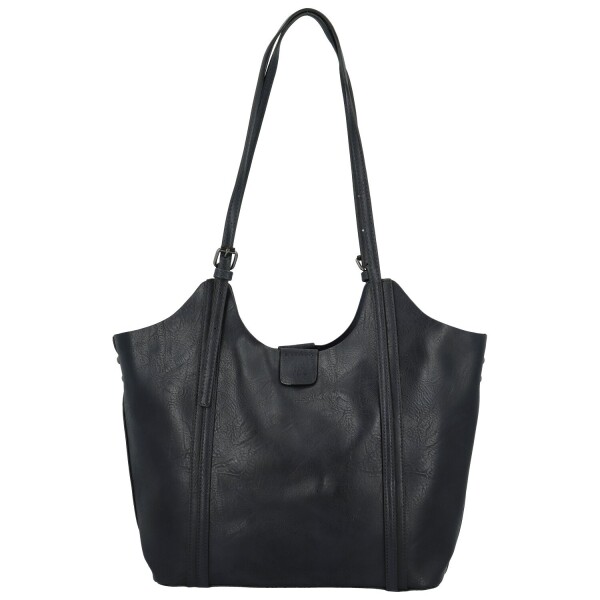 Módní dámská koženková kabelka na rameno Persida, tmavě modrá