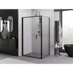 MEXEN/S - Exo sprchový kout skládací dveře 90 x 85, transparent, černá 816-090-085-70-00