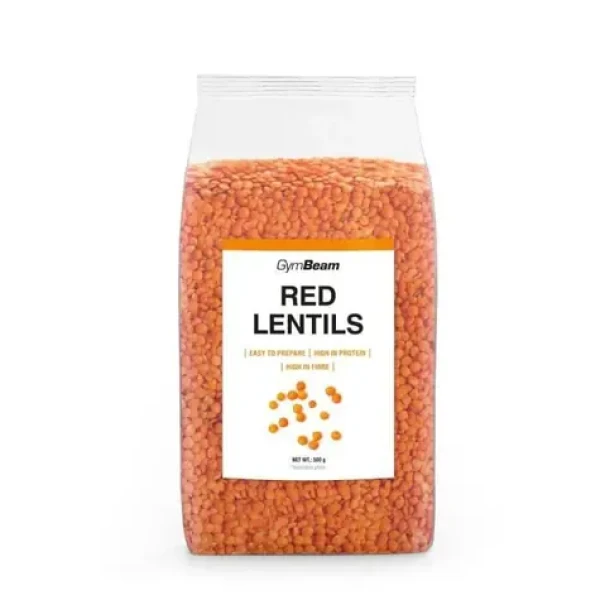 Čočka červená loupaná celá - GymBeam (500 g) (105169-1-500g)