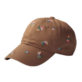 Rifle Paper Co. Kšiltovka s výšivkou Ditsy Dahlia, hnědá barva, textil