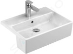 VILLEROY & BOCH - Memento Umyvadlo polozápustné 550x425 mm, s přepadem, otvor pro baterii, alpská bílá 41335501