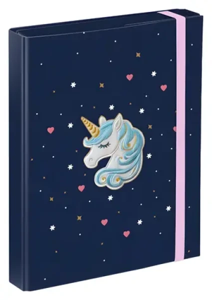 BAAGL Desky na školní sešity A5 Unicorn Gold / Školní desky / 17 x 23 x 3 cm