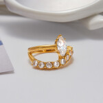 ELENYS Marquise Shine – pozlacený prsten 18K žluté zlato Velikost: 6 (EU: 51-53)
