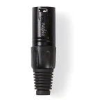 Nedis XLR konektor černá / XLR zástrčka / Přímý / Pájecí / Poniklovaný (COTP15900BK)