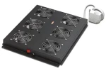 Digitus DN-19 FAN-6-SRV-B / Stropní ventilátorová jednotka / 6 ventilátorů / termostat / černá (DN-19 FAN-6-SRV-B)