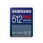 SAMSUNG SDXC PRO ULTIMATE 512GB / SDXC / Class 10 / R: 200Mbps / W: 130Mbps (MB-SY512S/WW)