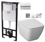 ALCADRAIN Sádromodul - předstěnový instalační systém s chromovým tlačítkem M1721 + WC JIKA PURE + SEDÁTKO SLOWCLOSE AM101/1120 M1721 PU2