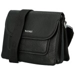Trendy dámská koženková crossbody kabelka Coveri Longina, černá
