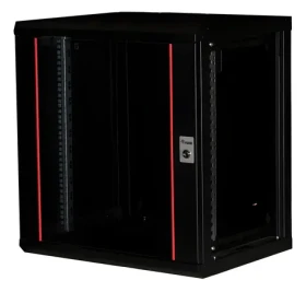 Equip nástěnný rozvaděč 12U 600×450 černá / Nástěnný rozvaděč / 19" / Skleněné dveře / Pasivní chlazení (EPM-12-6045-B-CBAA)