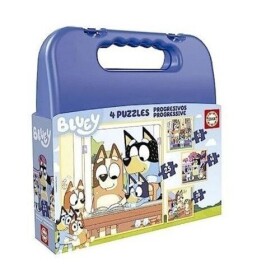 Puzzle v kufříku Bluey 4v1 (12,16,20,25 dílků)
