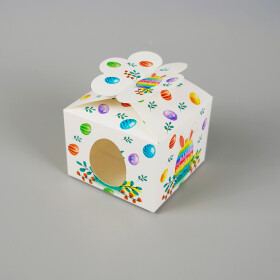 Cake star Velikonoční krabička bílá 10x10x7,5cm