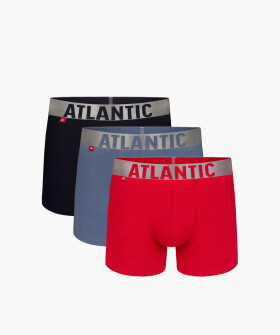 Pánské sportovní boxerky ATLANTIC 3Pack černé/modré/červené Velikost: