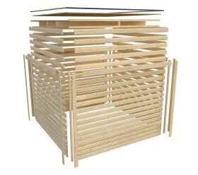 Finská sauna – KARIBU ARES 1 (antracit / antracit)