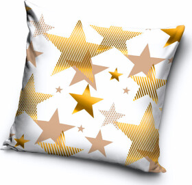 Dekorační polštářek Zlaté Hvězdy