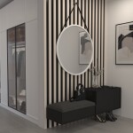 Zrcadlo Grace Barva korpusu: Bílá, Rozměry: 60 cm, Varianta: Zavěšení na stěnu