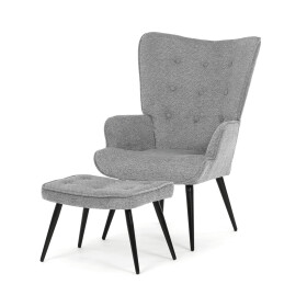 Relaxační křeslo, šedá, sametová látka, AK-303 GREY2