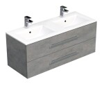Koupelnová skříňka s umyvadlem SAT Cube Way 120x53x46 cm beton mat CUBE461202BEMOD CUBE461202BEMOD
