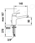 Laufen - Citypro Páková umyvadlová baterie, chrom HF500904100000