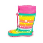 Dívčí holínky gumové - potisk rainbow, Pidilidi, PL0051-01, holka - 24