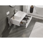 MEXEN/S - Orio koupelnová skříňka pod umyvadlo 80 cm s deskou, 1 šuplík, bílá lesk 91A10-08023-1-BFC00