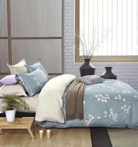 Modré ložní povlečení se vzorem Šířka: 200 cm | Délka: 220 cm 2ks 70x80 cm (standard zdarma) Šířka: 200 cm | Délka: 220 cm