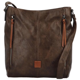 Stylová dámská koženková crossbody kabelka Barcia new, coffee