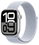 Apple Watch Series 10 GPS 42mm Stříbrné hliníkové tělo - Oblačně modrý provlékací řemínek / 130–200 mm (MWWD3)