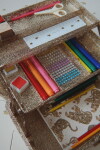 Konges Sløjd Kreativní sada pro děti v úložném boxu Tiger / Rose Glitter Rose Glitter, plast