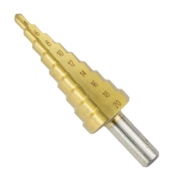 STREND PRO 4200859 Vrták stupňovitý, 4-20mm, 9 stupňů, HSS-TiN