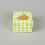 Cake star Velikonoční krabička kostka zelená 10x10x6,5 cm