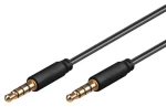 OEM Kabel Jack 3.5mm 4pin M/M 2m / Audio kabel / propojovací (4040849638305)