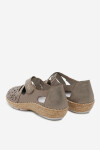 Polobotky Rieker 44856-64 Přírodní kůže (useň) - Lícová