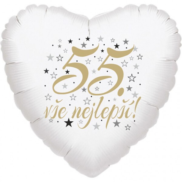 55. narozeniny balónek srdce Balonky.cz 55. narozeniny balónek srdce Balonky.cz
