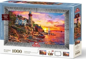 ART PUZZLE 5671 Puzzle s rámem a lepidlem 3v1 Nádherný západ slunce