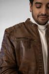Pánská Kožená Bunda Allesio Aged Brown Brixton Hnědá Velikost: 6XL