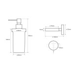 SAPHO - X-ROUND dávkovač mýdla 230ml, mléčné sklo, chrom XR101