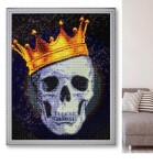 Antistresové omalovánky TSvetnoy TSvetnoy, LG232e, Diamond painting - diamantové malování, 40 x 50 cm, Lebka s korunou
