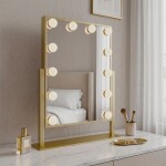 REA - Zrcadlo LED HOLLYWOOD L.Gold 30x40 HOM-01804