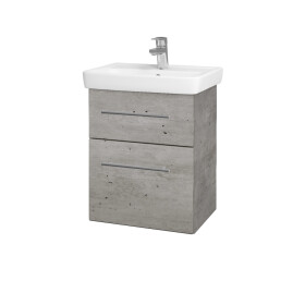 Dřevojas - Umyvadlová skříňka GO SZZ2 50 - D01 Beton / Úchytka T02 / D01 Beton 148058B