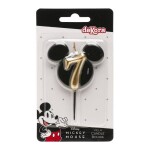 Dortisimo Dekora svíčka Mickey černo-zlatá číslo 7