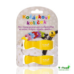 Kočárkový kolíček, 2ks, žlutá