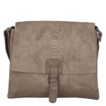Dámská crossbody kabelka s hadím vzorem Geina, šedo-béžová
