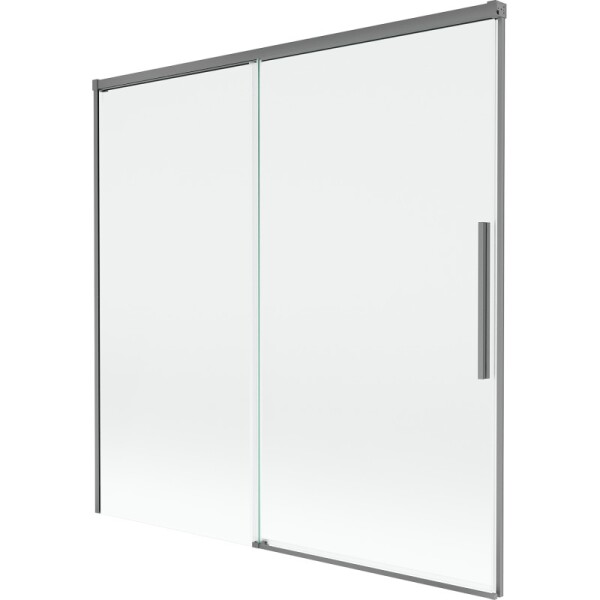 MEXEN/S - Rox vanová zástěna 2-křídlová posuvná 160 x 150, transparent, grafit metal 8C9-160-001-95-00