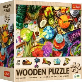 TREFL Wood Craft Origin Dřevěné puzzle Barevné koktejly