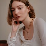 Náušnice s tygřím okem Jacina - autorská kolekce, Zlatá