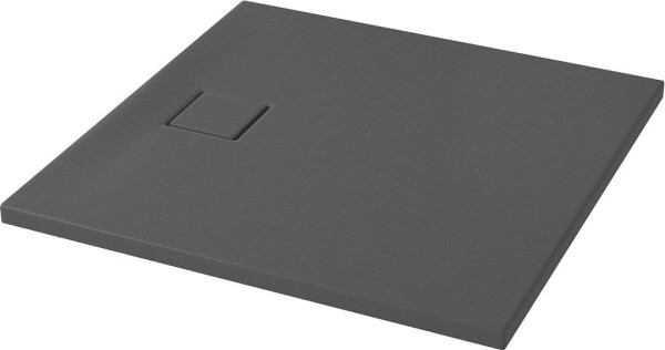 CERSANIT - SET B455 SPRCHOVÁ VANIČKA ČTVEREC TAKO SLIM 90x4 GRAY MAT + SIFON S932-162