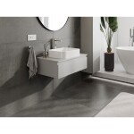 MEXEN/S - Orio koupelnová skříňka pod umyvadlo 80 cm s deskou, 1 šuplík, šedá mat 91A10-08023-1-BFC62