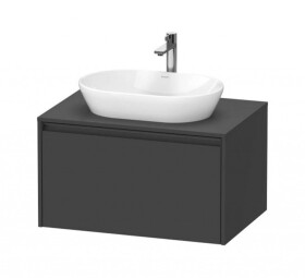 DURAVIT - Ketho.2 Umyvadlová skříňka s výřezem 46x80x55 cm, 1 zásuvka, grafit mat K24885049490000